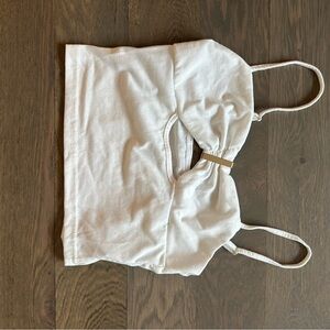 White Sleeveless Crop Top